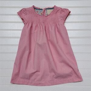 Mini Boden Girls Pink Corduroy Short Sleeve Dress size 2-3Y